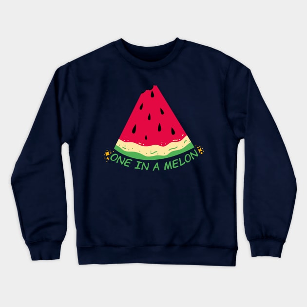 One in a Melon Crewneck Sweatshirt by Unique Treats Designs